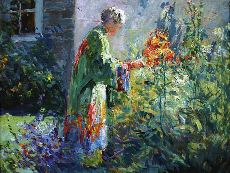 1869-Matilda Browne - Nel giardino, 1915